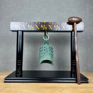 Zeng Houyi Bells Ornament, Archaistic Bronze Ware Model, Warring States Period Musical Instrument, Playable, for Wedding Rental & Film Props