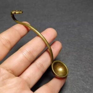 Antique Curio & Scholar's Object, Bronze Ware Collection, Imitation Brass Ruyi - Handle Water Ladle, Small Bronze Ladle, Incense Powder Ladle, Water Container Ladle