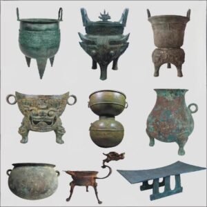Antique - style Bronze Ware Cooking Utensils (Ding, Pot, Stove), Fu Hao Yan, Bo Ju Li, Steamer (Zeng), Han Dynasty Mou, Food Vessels (Fu), Copper Dou, Zu, Ornaments2